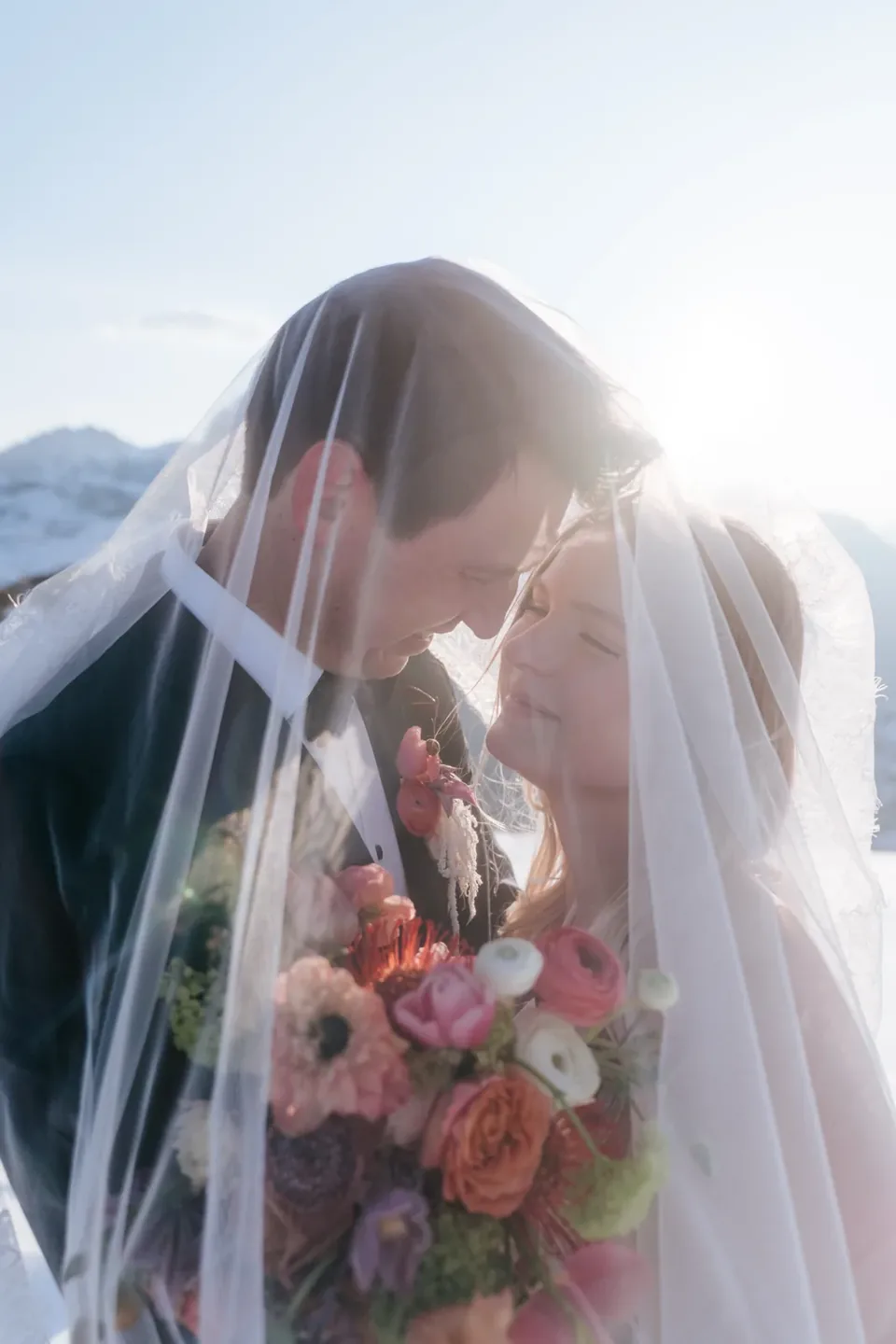 A Winter Ski Elopement in the Dolomites