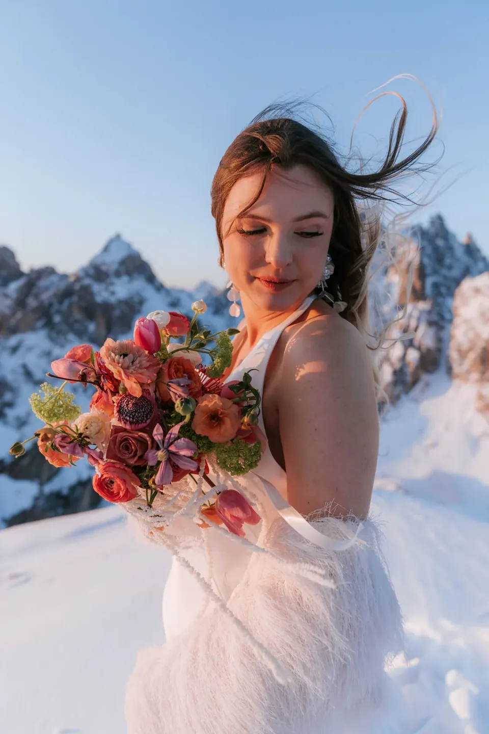 A Winter Ski Elopement in the Dolomites