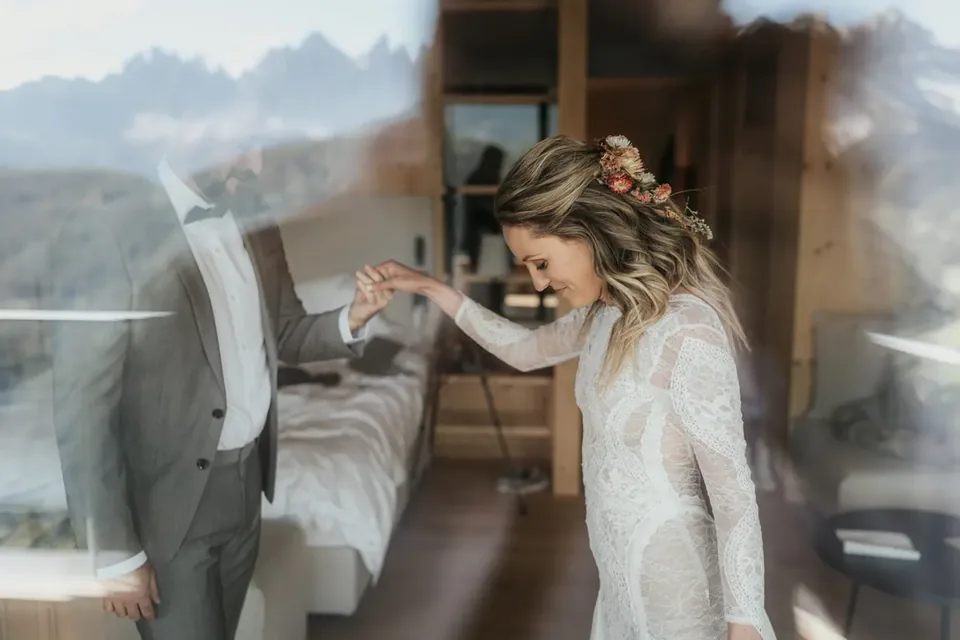 Adventure Helicopter Elopement in the Dolomites