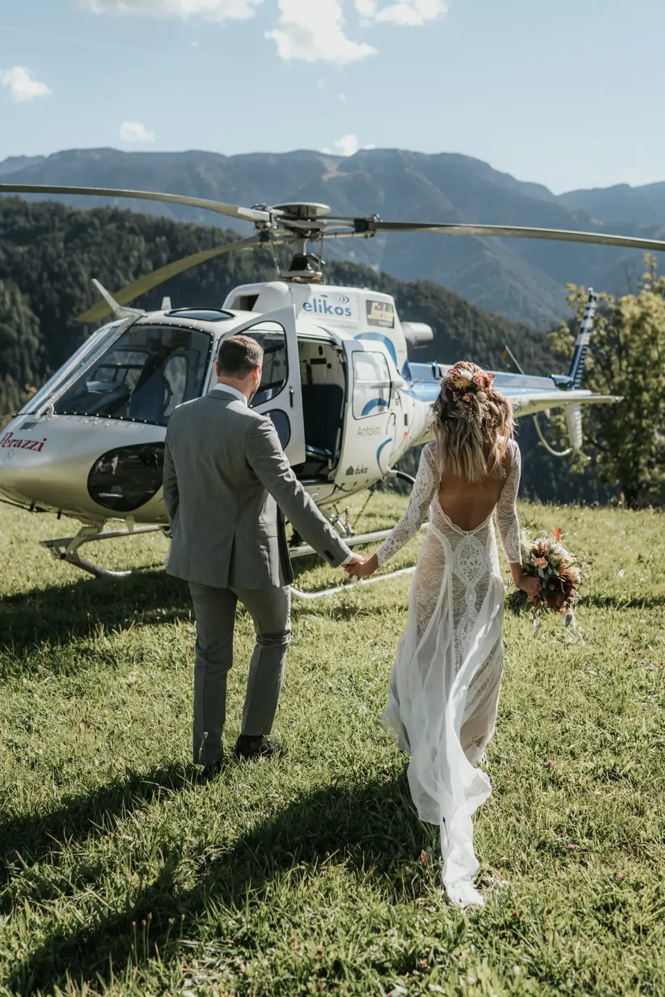 Adventure Helicopter Elopement in the Dolomites