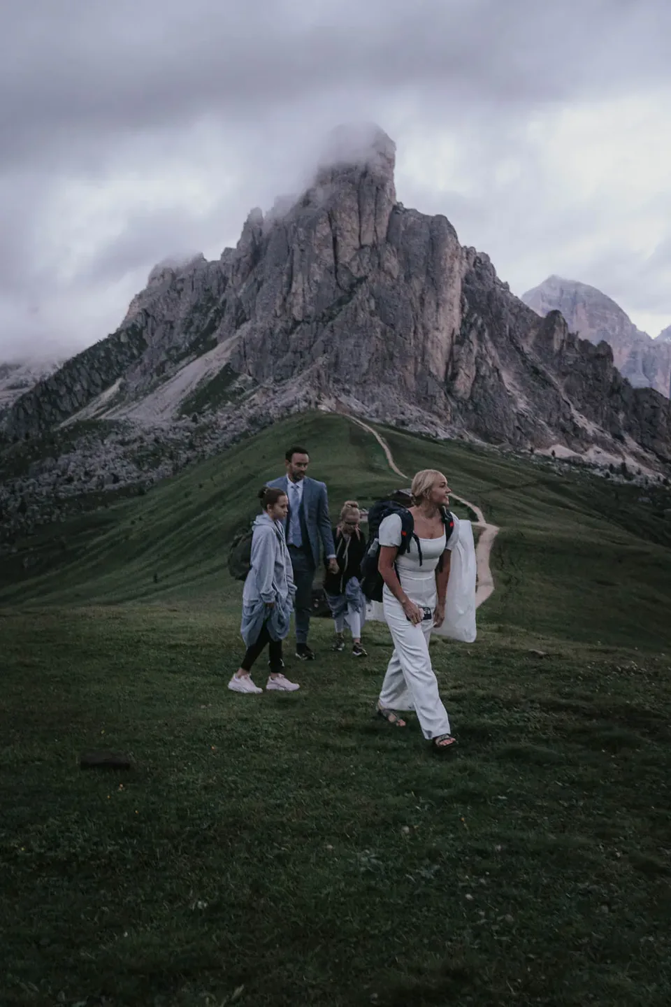 A Passo Giau Meadow Elopement in the Dolomites
