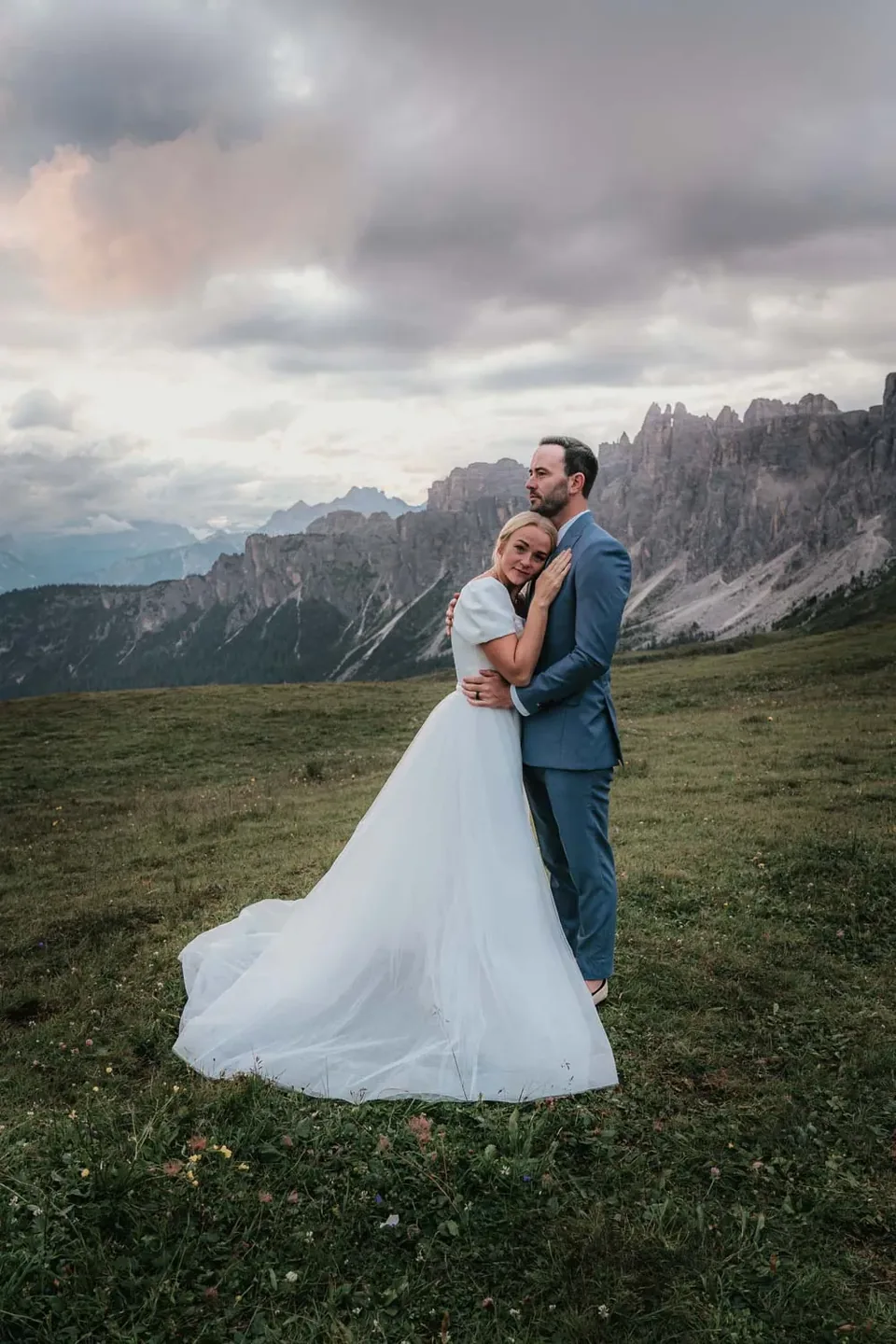 A Passo Giau Meadow Elopement in the Dolomites