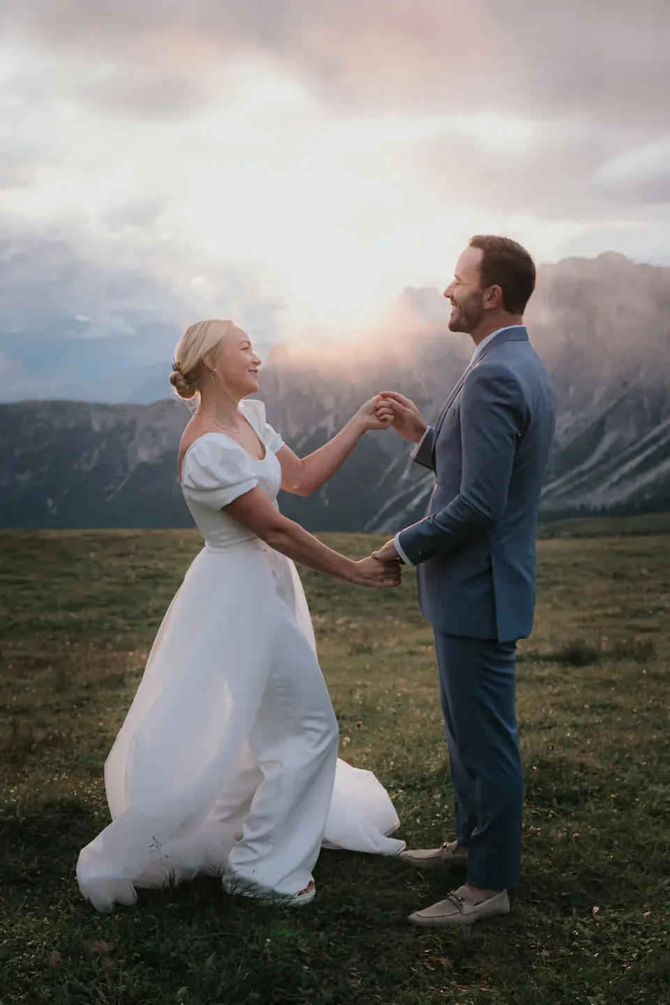 A Passo Giau Meadow Elopement in the Dolomites