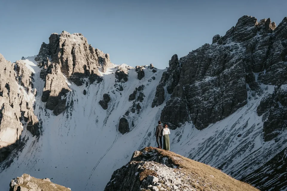 Boda oficial en la cima del Tirol