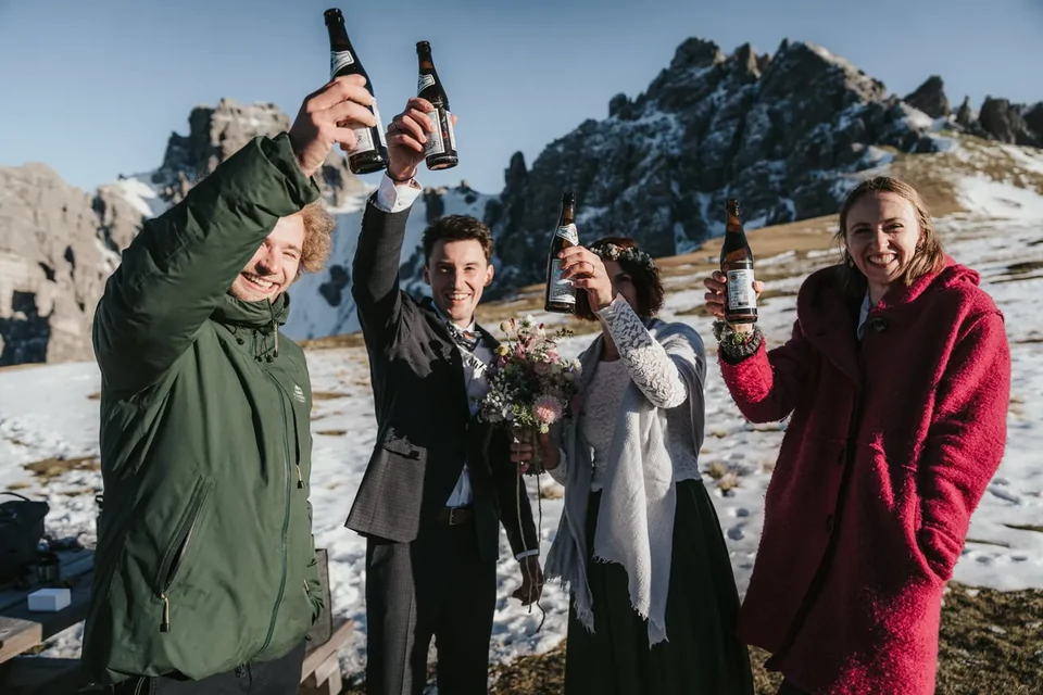 Boda oficial en la cima del Tirol