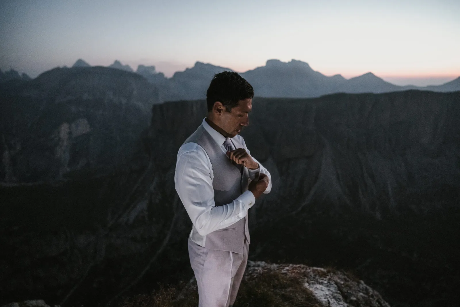 A Magical Sunrise Elopement in the Dolomites