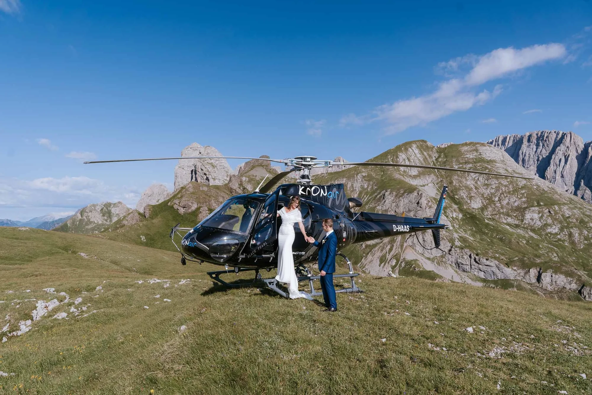 Ein Drei-Stopp-Helikopter-Elopement in den Dolomiten