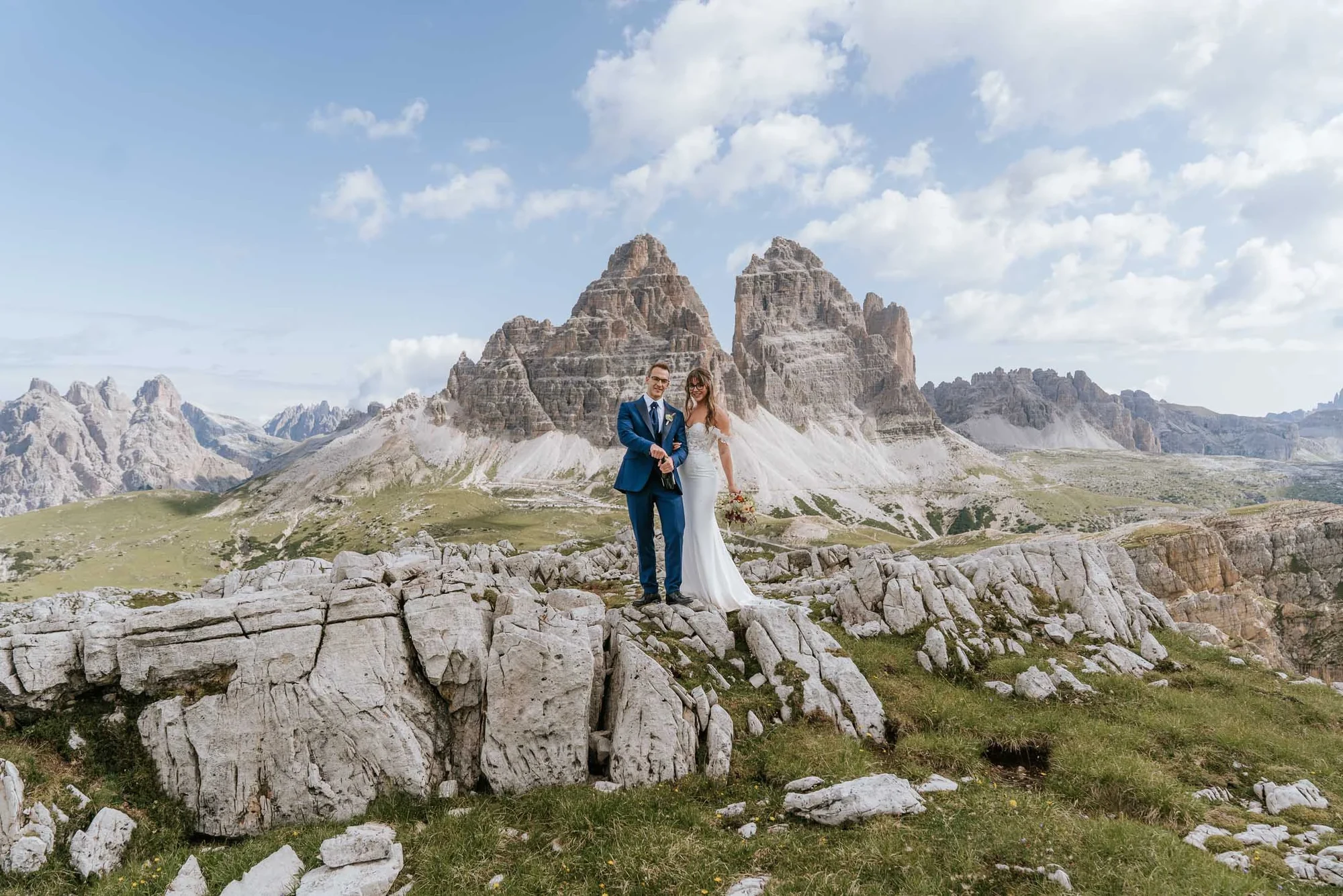 Ein Drei-Stopp-Helikopter-Elopement in den Dolomiten