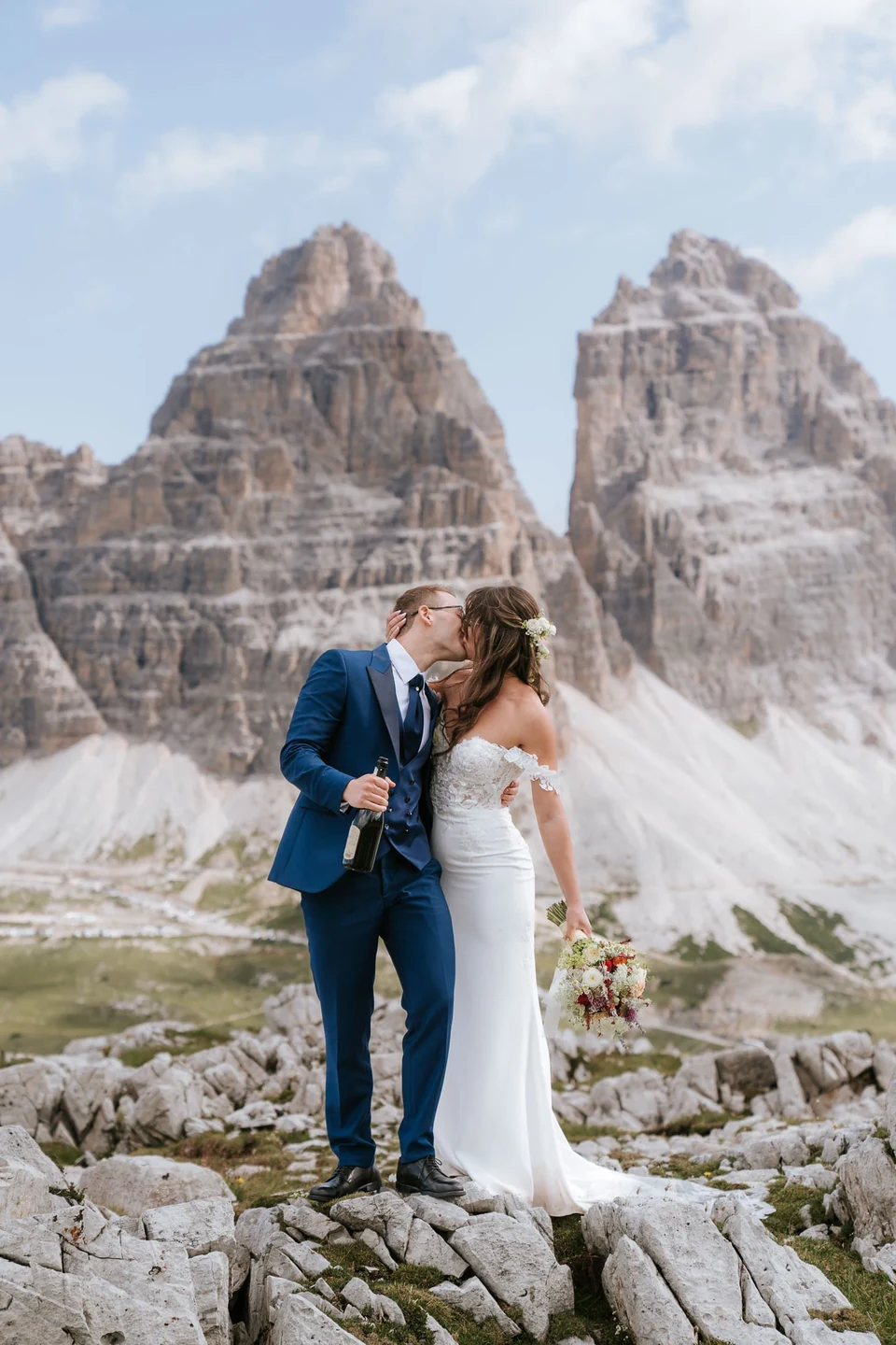 Ein Drei-Stopp-Helikopter-Elopement in den Dolomiten
