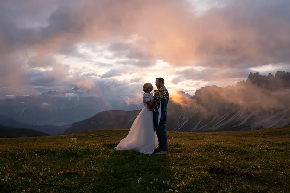 A Passo Giau Meadow Elopement in the Dolomites