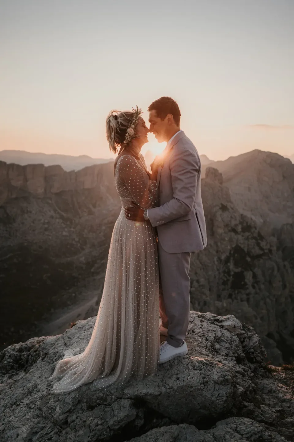 A Magical Sunrise Elopement in the Dolomites