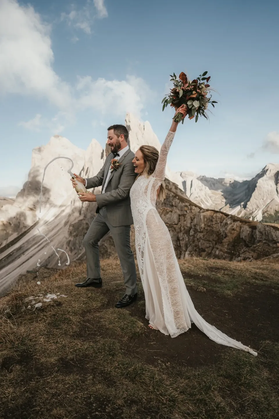 Adventure Helicopter Elopement in the Dolomites